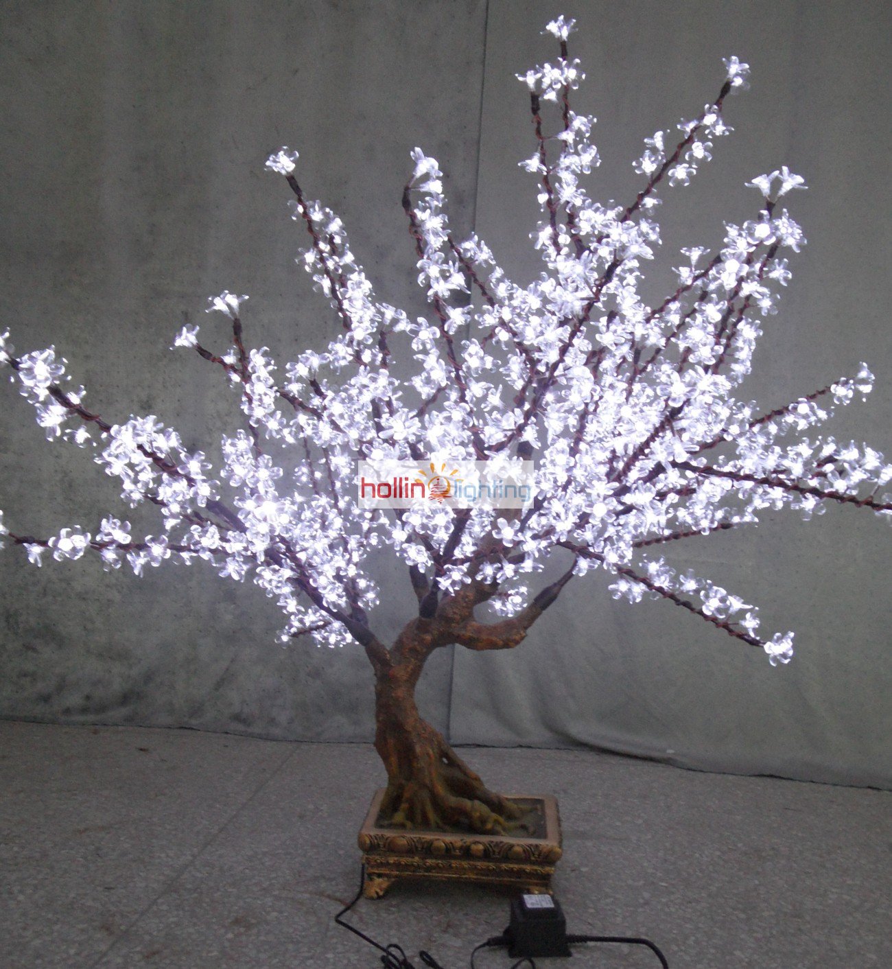 5ft LED Bonsai cherry tree in pure white color - SLMT041